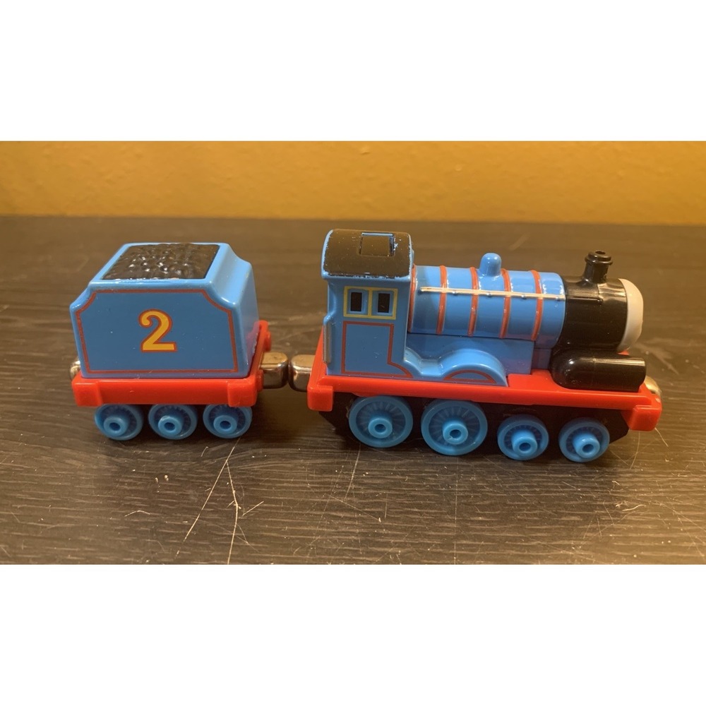 EDWARD ! THOMAS FRIENDS TRAIN Diecast 2012 TAKE N PLAY ALONG BLUE #2